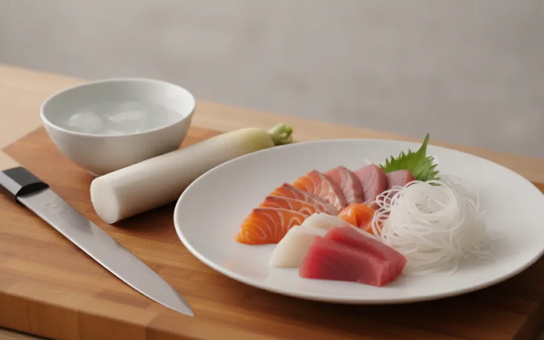Ken Daikon: feine Rettich-Garnitur für Sashimi