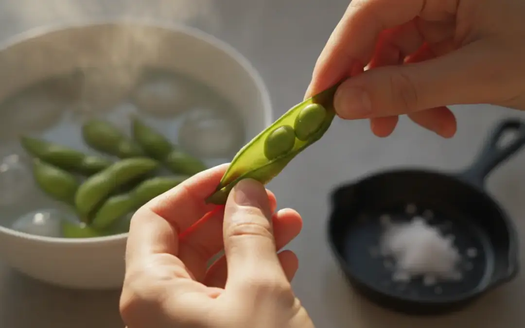 Edamame zubereiten: Garzeit, Salz und Servieren