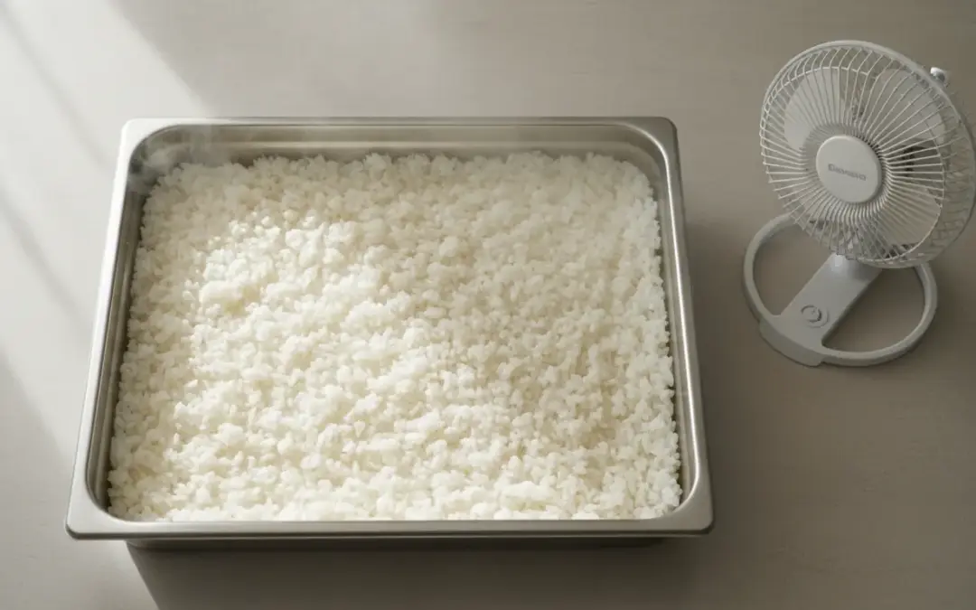 Wie kühle ich Sushi-Reis sicher: Reisfächern und pH 4,1–4,5